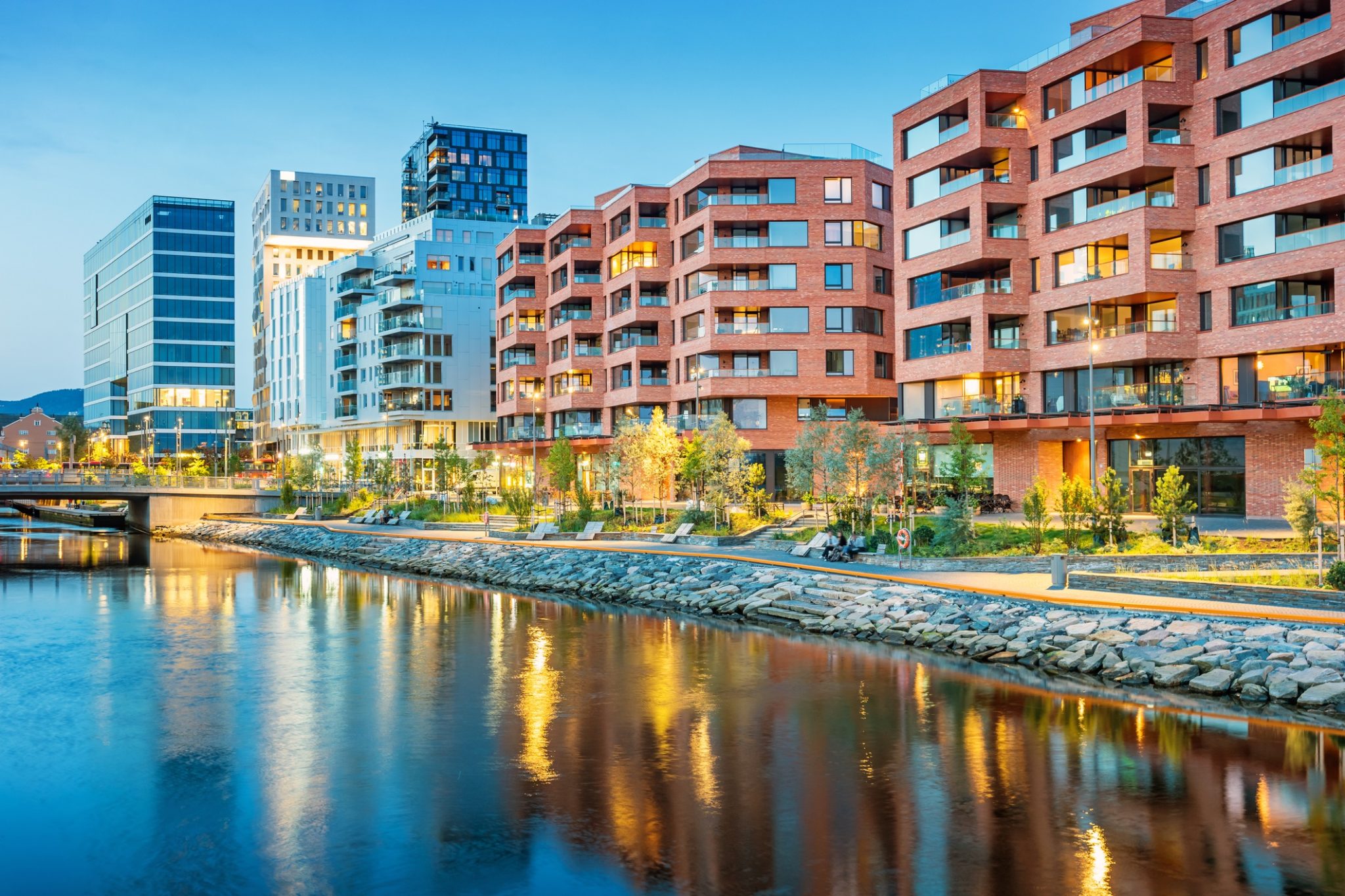 New residential district with condos in downtown Oslo Norway Boligdama bloggen